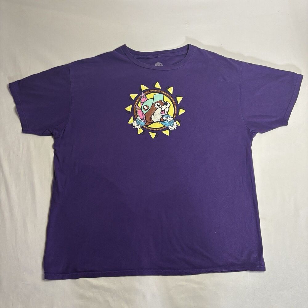 Buc-ee's Mens 2XL Pink Buc-ee's Georgia Rainbow Beaver Graphic T-Shirt